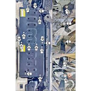 Защита Абсорбер, Топливные Трубки Ford Bronco Sport ( 2020-2024 ) г. арт: 70713 photo1 Интернет магазин Автоаксессуаров Защита картера, МКПП, АКПП, РК, ТБ (Мотодор)