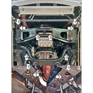 Защита Радиатор, Двигатель Foton Toano Pro ( 2026- ) г. арт: 77512 photo2 Интернет магазин Автоаксессуаров Защита картера, МКПП, АКПП, РК, ТБ (Мотодор)