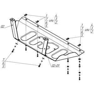 Защита Топливный бак Gac S7 ( 2025- ) г. арт: 77809 photo3 Интернет магазин Автоаксессуаров Защита картера, МКПП, АКПП, РК, ТБ (Мотодор)