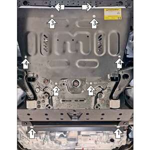 Защита Двигатель, Передний электромотор Gac S7 ( 2025- ) г. арт: 77808 photo1 Интернет магазин Автоаксессуаров Защита картера, МКПП, АКПП, РК, ТБ (Мотодор)
