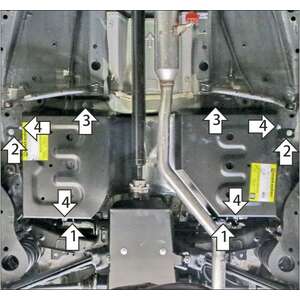 Защита Топливный бак Haval Jolion ( 2021- ) г. арт: 73109-2 photo1 Интернет магазин Автоаксессуаров Защита картера, МКПП, АКПП, РК, ТБ (Мотодор)