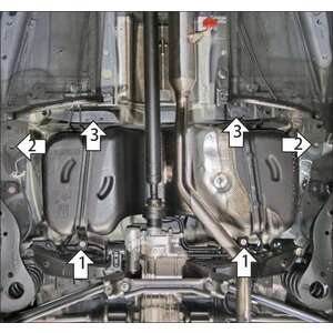 Защита Топливный бак Haval Jolion ( 2021- ) г. арт: 73109-2 photo2 Интернет магазин Автоаксессуаров Защита картера, МКПП, АКПП, РК, ТБ (Мотодор)