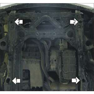 Защита Двигатель, Коробка переключения передач Mercedes-benz A-class ( 1997-2004 ) г. арт: 71203 photo2 Интернет магазин Автоаксессуаров Защита картера, МКПП, АКПП, РК, ТБ (Мотодор)