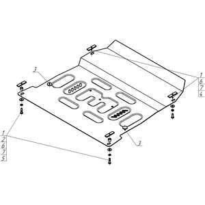 Защита Двигатель, Коробка переключения передач Mercedes-benz Vaneo ( 2002-2005 ) г. арт: 71203-2 photo3 Интернет магазин Автоаксессуаров Защита картера, МКПП, АКПП, РК, ТБ (Мотодор)