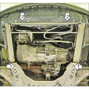 Защита Двигатель, Коробка переключения передач Renault Laguna II ( 2001-2005 ) г. арт: 71715 photo2 Интернет магазин Автоаксессуаров Защита картера, МКПП, АКПП, РК, ТБ (Мотодор)