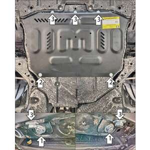 Защита Двигатель, Коробка переключения передач Toyota Highlander ( 2019- ) г. арт: 72513 photo1 Интернет магазин Автоаксессуаров Защита картера, МКПП, АКПП, РК, ТБ (Мотодор)