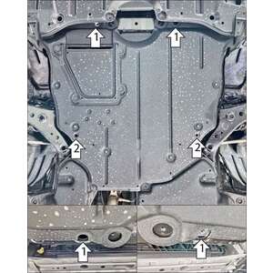 Защита Двигатель, Коробка переключения передач Toyota Highlander ( 2019- ) г. арт: 72513 photo2 Интернет магазин Автоаксессуаров Защита картера, МКПП, АКПП, РК, ТБ (Мотодор)