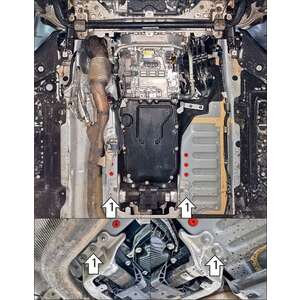 Защита Коробка переключения передач Mercedes-benz E-class ( 2023- ) г. арт: 341202 photo2 Интернет магазин Автоаксессуаров Защита картера, МКПП, АКПП, РК, ТБ (Мотодор)