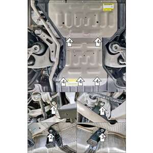 Защита Задний электромотор Voyah Free ( 2023- ) г. арт: 348615 photo1 Интернет магазин Автоаксессуаров Защита картера, МКПП, АКПП, РК, ТБ (Мотодор)