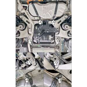 Защита Задний электромотор Voyah Free ( 2023- ) г. арт: 348615 photo2 Интернет магазин Автоаксессуаров Защита картера, МКПП, АКПП, РК, ТБ (Мотодор)