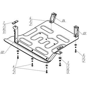 Защита Задний электромотор Voyah Free ( 2023- ) г. арт: 348615 photo3 Интернет магазин Автоаксессуаров Защита картера, МКПП, АКПП, РК, ТБ (Мотодор)