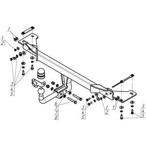Фаркоп Belgee X70 2024-н.в. г. ( Унив. ) арт: 94204-A photo5 Интернет магазин Автоаксессуаров Фаркопы, Тягово-сцепное устройство (ТСУ) (Мотодор)