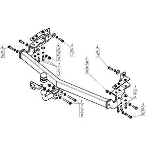 Фаркоп Chery Tiggo 9 2024-н.в. г. ( Унив. ) арт: 99024-A photo5 Интернет магазин Автоаксессуаров Фаркопы, Тягово-сцепное устройство (ТСУ) (Мотодор)