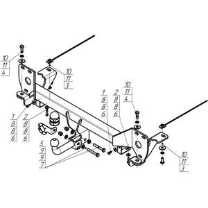 Фаркоп Geely Tugella 2020-2026 г. ( ) арт: 94212-A photo5 Интернет магазин Автоаксессуаров Фаркопы, Тягово-сцепное устройство (ТСУ) (Мотодор)