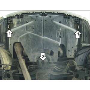 Защита Двигатель Subaru Outback ( 2003-2009 ) г. арт: 72204 photo2 Интернет магазин Автоаксессуаров Защита картера, МКПП, АКПП, РК, ТБ (Мотодор)