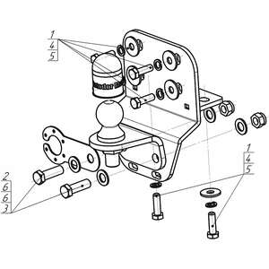 Фаркоп Toyota Land Cruiser Prado 150 2009-2023 г. ( Унив. ) арт: 92529-FE photo5 Интернет магазин Автоаксессуаров Фаркопы, Тягово-сцепное устройство (ТСУ) (Мотодор)