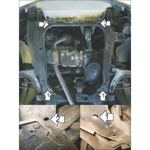 Защита Двигатель; КПП Opel Vectra C ( 2002-2008 ) г. арт: 71504 photo2 Интернет магазин Автоаксессуаров Защита картера, МКПП, АКПП, РК, ТБ (Мотодор)